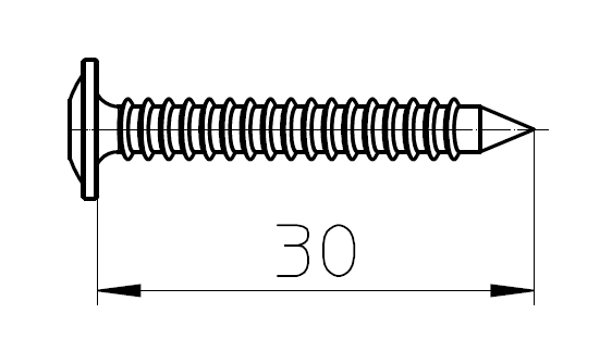 Befestigungsschraube mit Linsenkopf 4 x 30 Edelstahl